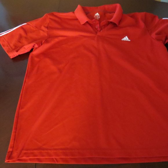 adidas Shirts Adidas Red Mens Polo Type Shirt Poshmark